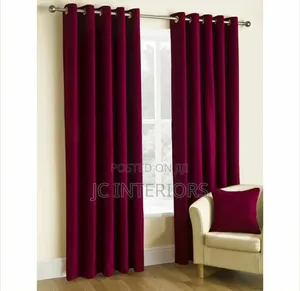 3pcs Plain Curtains (2 Curtains and 1net/Sheer) 1.5x3metrrs Each