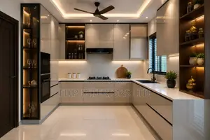 Modern Acrylic PVC Kitchen Finishing Services