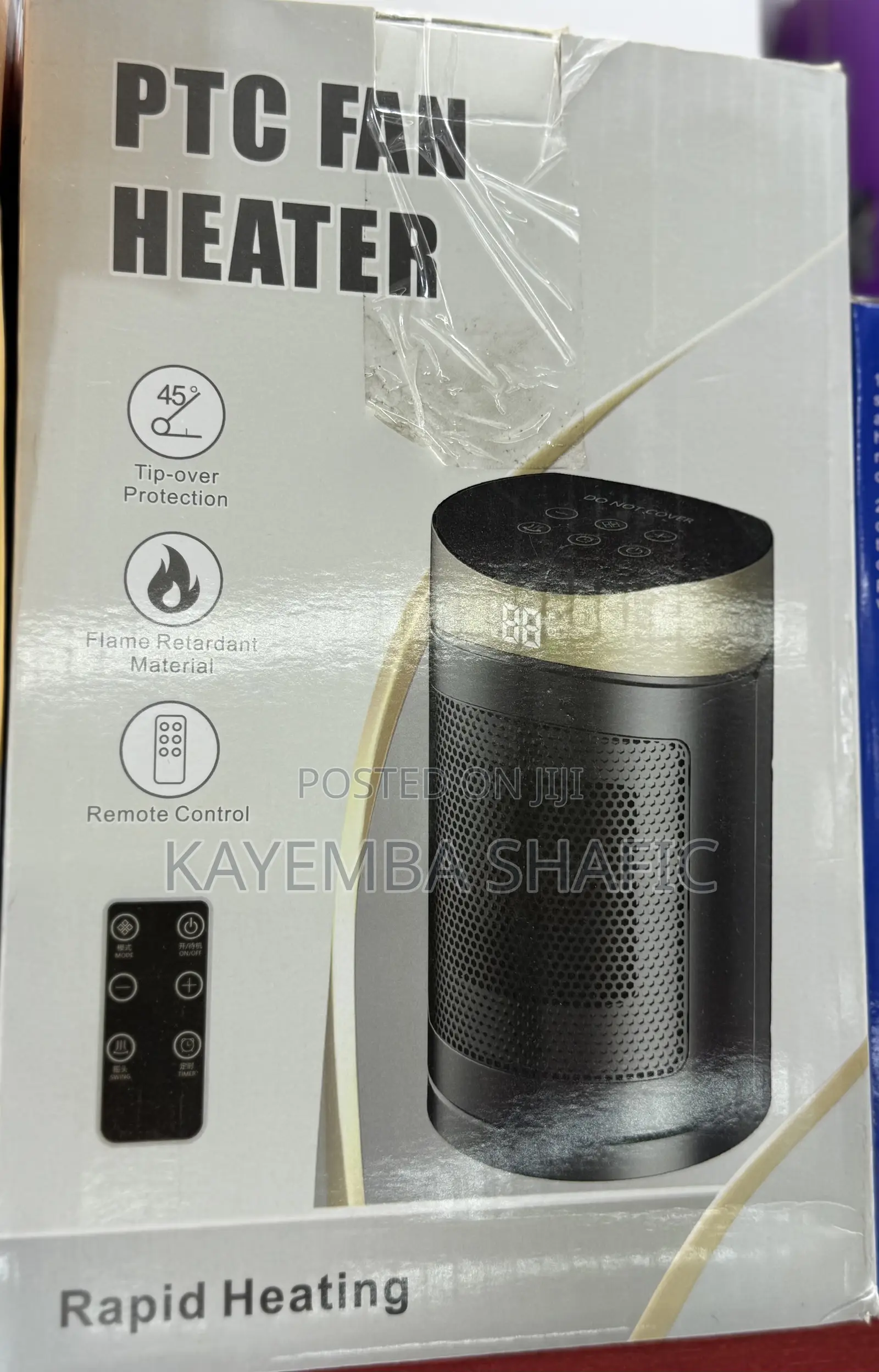 Portable PTC Ceramic Fan Space Heater With Remote Control