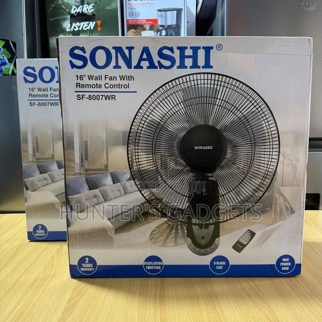 Sonashi Wall Fan With Remote Control Brand New