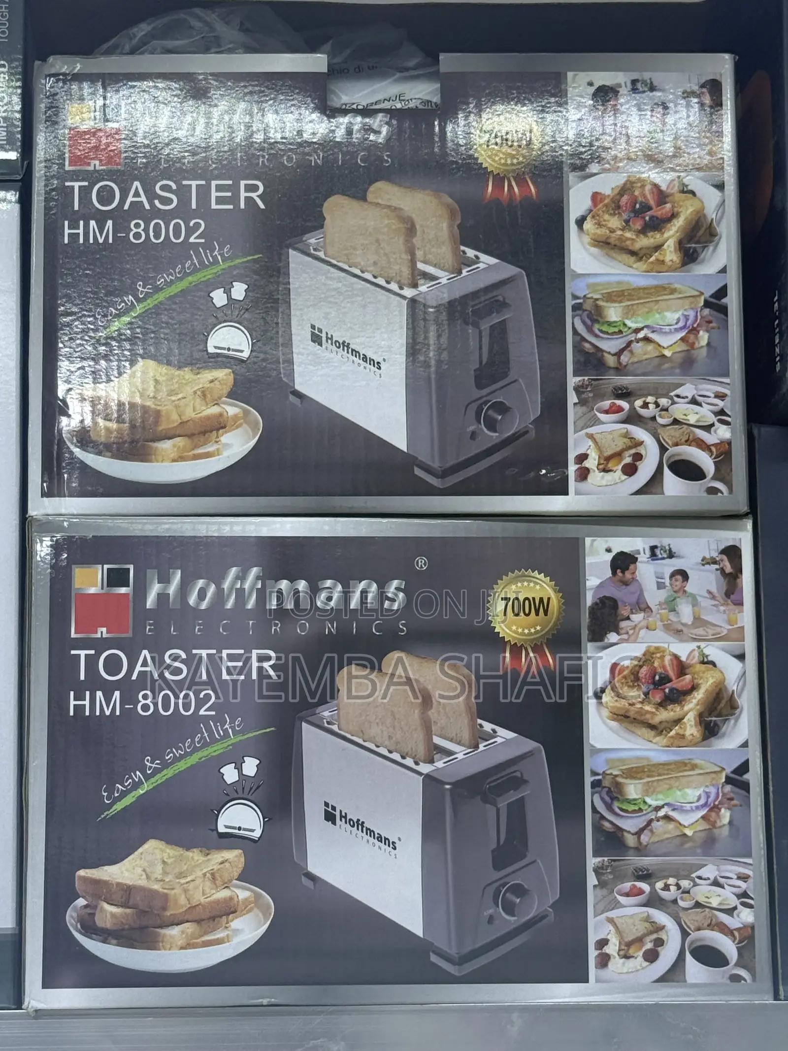 Hoffmans Electronics 2-Slot Bread Toaster (700w) – Brand New