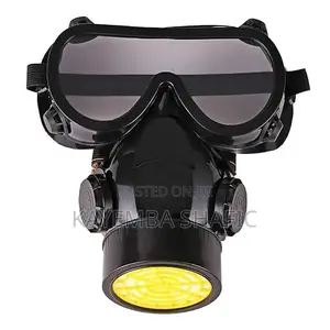 Industrial Chemical Respirator Mask With Safety Goggles Set
