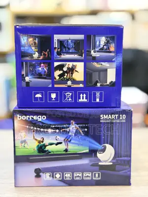 Borrego Smart 10 Portable Projector, 360 Degree Rotation Support