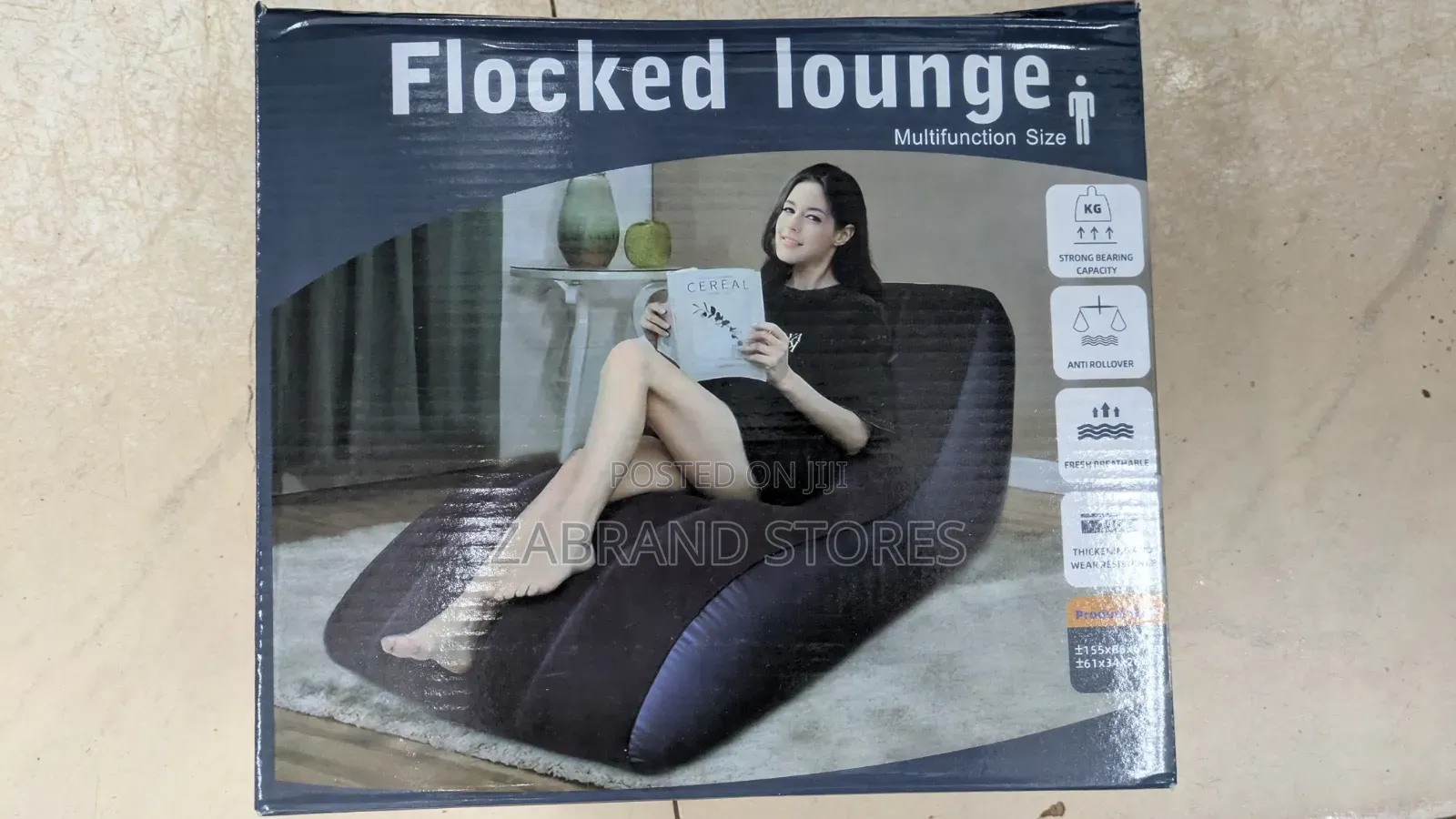 Flocked Lounge Inflatable Sofa