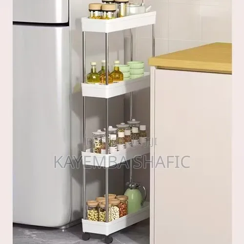 4 Layer Plastic Kitchen Storage Trolley Rack