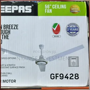 Geepas 56-Inch Ceiling Fan (Model Gf9428) in White