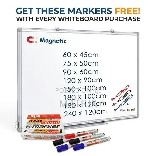 All Size Magnetic Whiteboard Bundle With Free Marker Set
