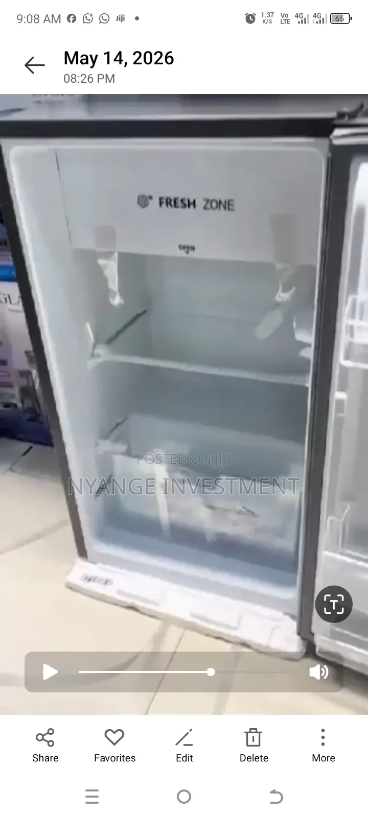 Hisense Fridge. Single Door 120l Fridge