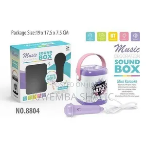 Mini Karaoke Music Sound Box For Kids - Multicolor