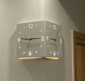 Double-Sided Corner Wall Clock