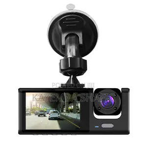 3-Way Triple Lens R Dash Cam Vehicle Video Cabin Camera Night Vision