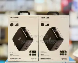 Green Lion 140w Gan Premium Adapter With TFT Display 2 Usb-C Usb-A