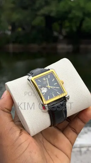Rolex Leather Strap Watch