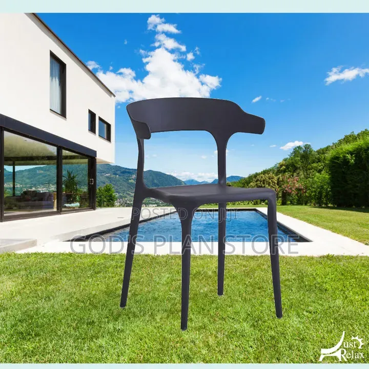 Frond and Form Patio Stacking Dining Side Chair Plastic Chair