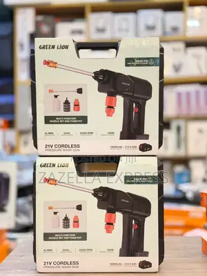 Green Lion 21v Cordless Pressure Wash Gun 18000mah, 4 Litre Per Min