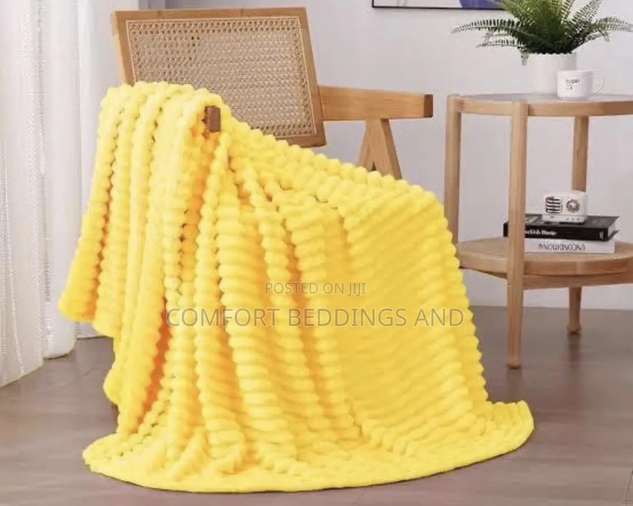Soft Throw Blankets Bright Yellow