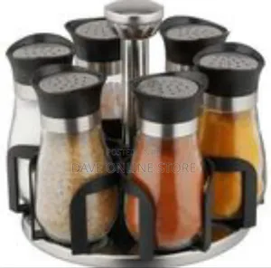 Revolving Spice Rack With 6 Jars