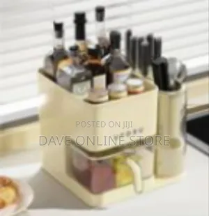 Multifunctional Countertop Kitchen Organizer and Spice Storage