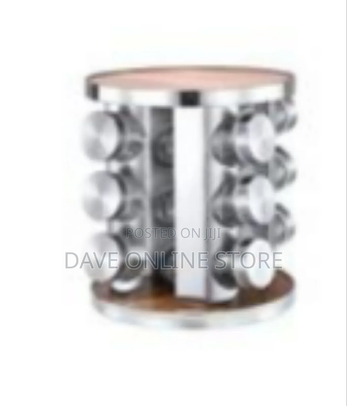 Revolving Spice Rack Carousel With Glass Jars