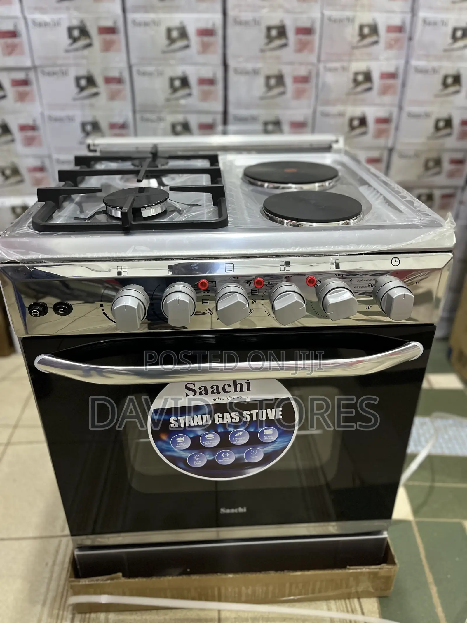 Saachi 60×60 Cooker (2 by 2) Nl-Gas6366hpe