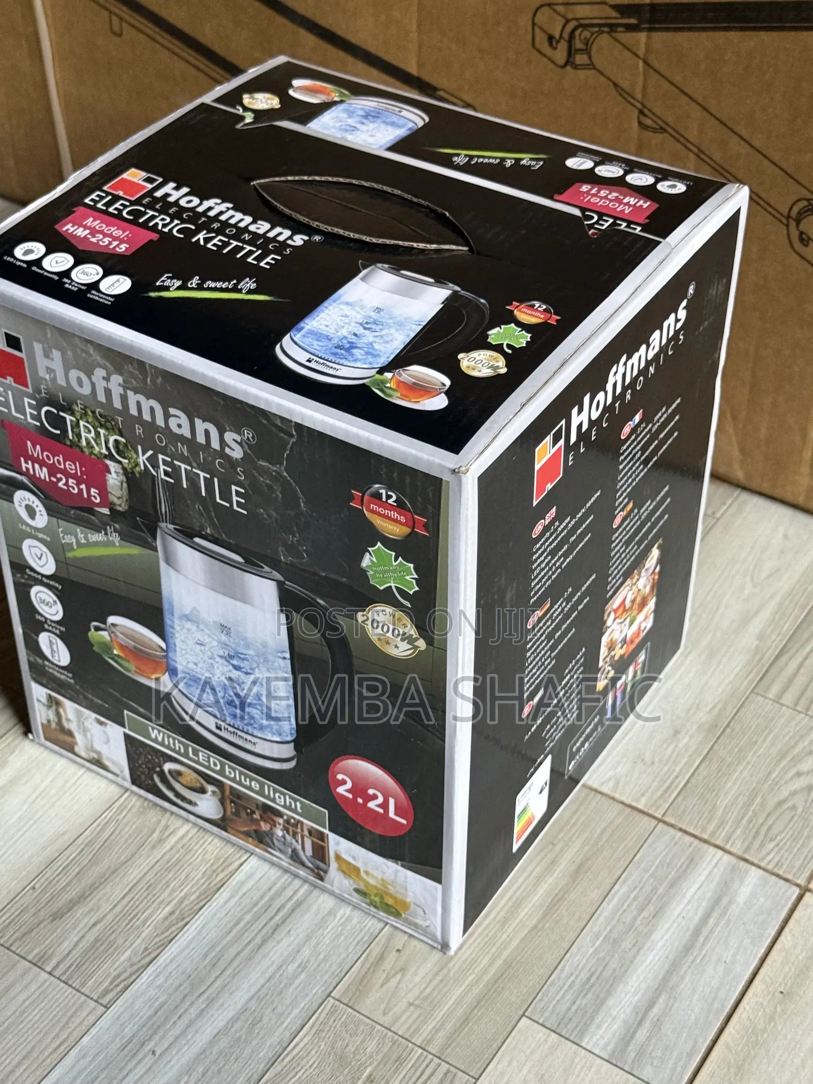Brand New Hoffmans 2.2l Glass Electric Kettle (2000w) - Hm-2515
