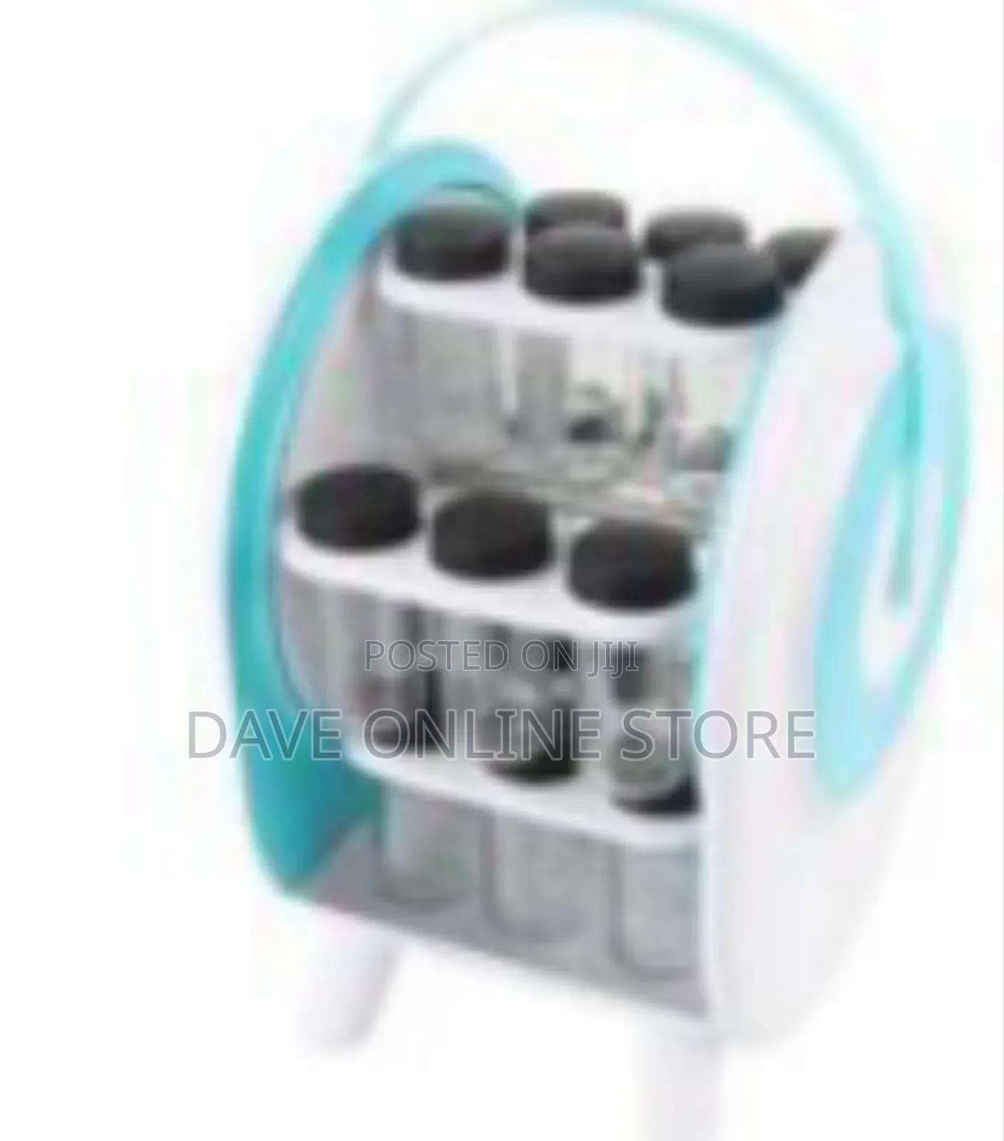 Rotating Seasoning Rack With Integrated Glass Jars