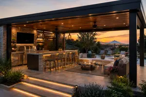 Luxury Outdoor Lounge Kitchen Gazebo Entertainment Solutions