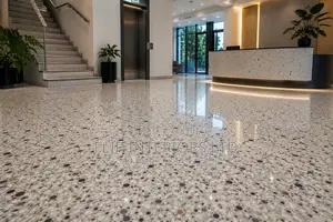 Premium Terrazzo Flooring Reception Area Finishing Solutions