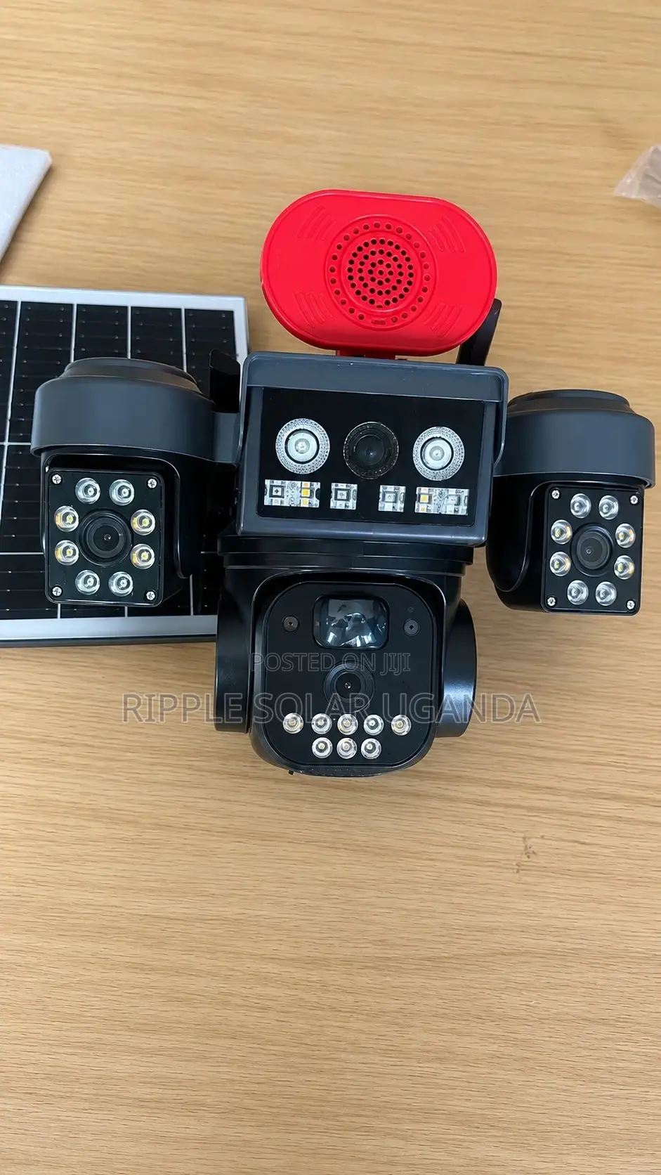 Triple Lens 4g Solar PTZ Security Camera With Alarm Siren