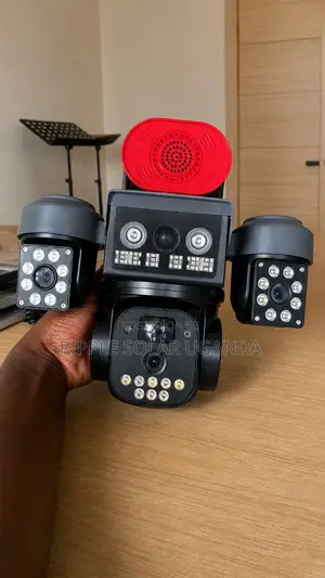 Triple Lens 4g Solar PTZ Security Camera With Alarm Siren