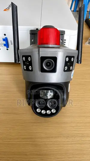 4g Solar PTZ Security Camera With Sim Card Alarm Siren –Cctv