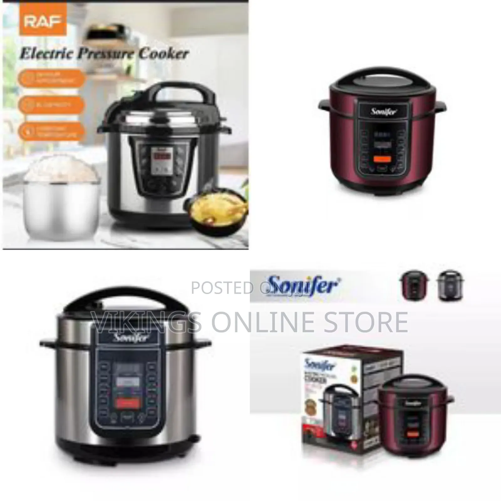 Sonifer Multi Function 5l Electric Pressure Cooker Rice Cooker Steamer