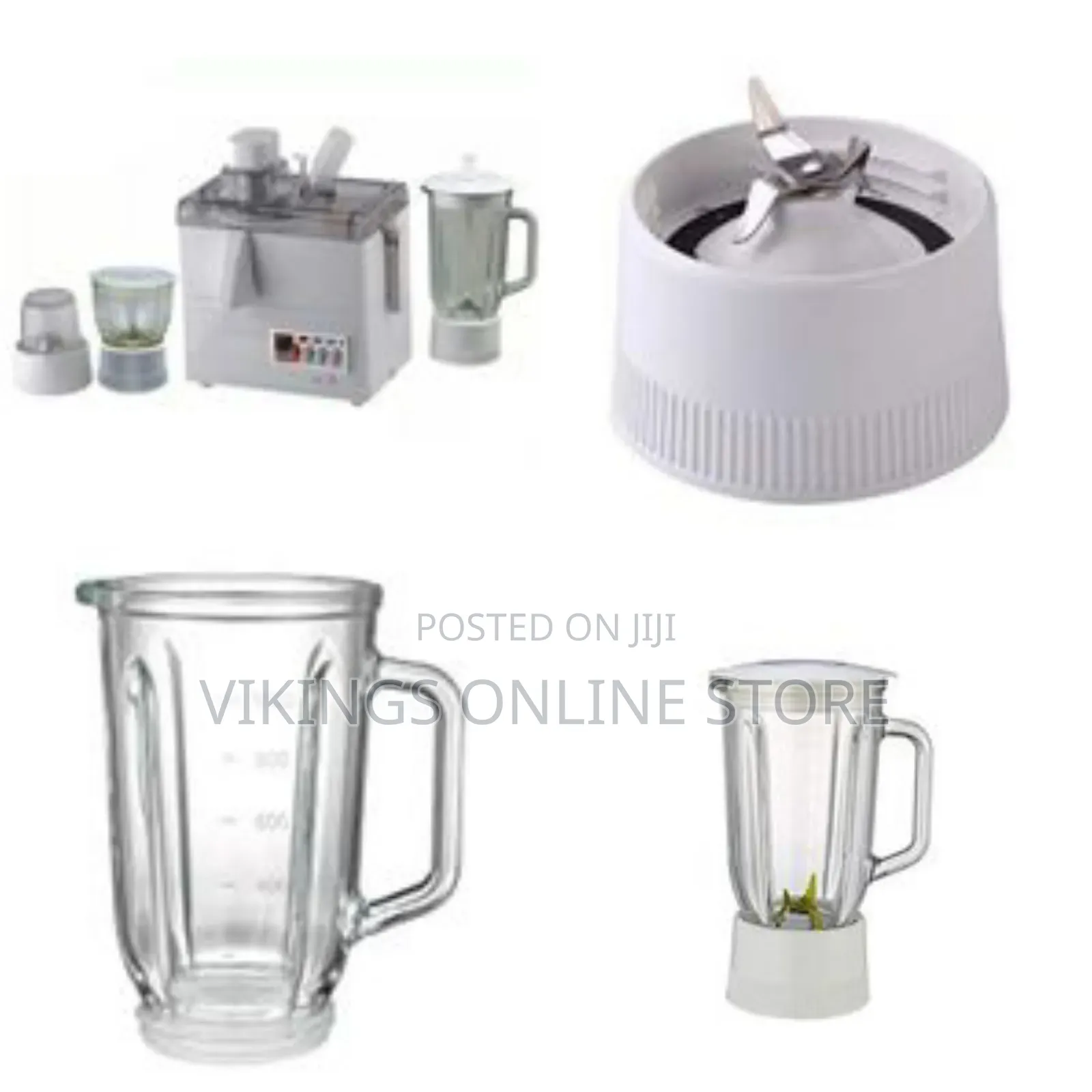 4 In1 Food Processor, Extractor, Mixer, Blender-White