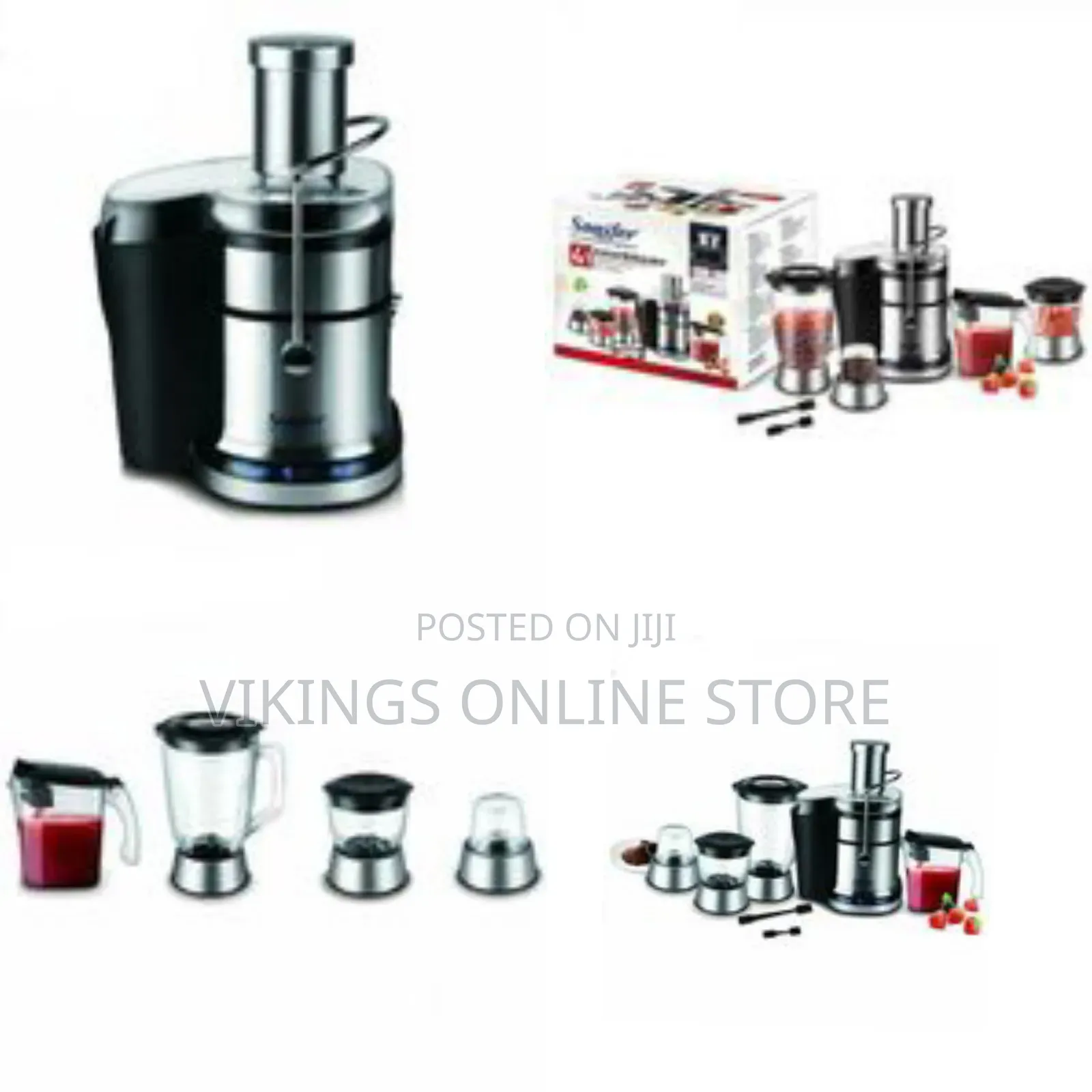 Sonifer 4 In1 Multi-Function Blender, Food Processor,1.5l, Black