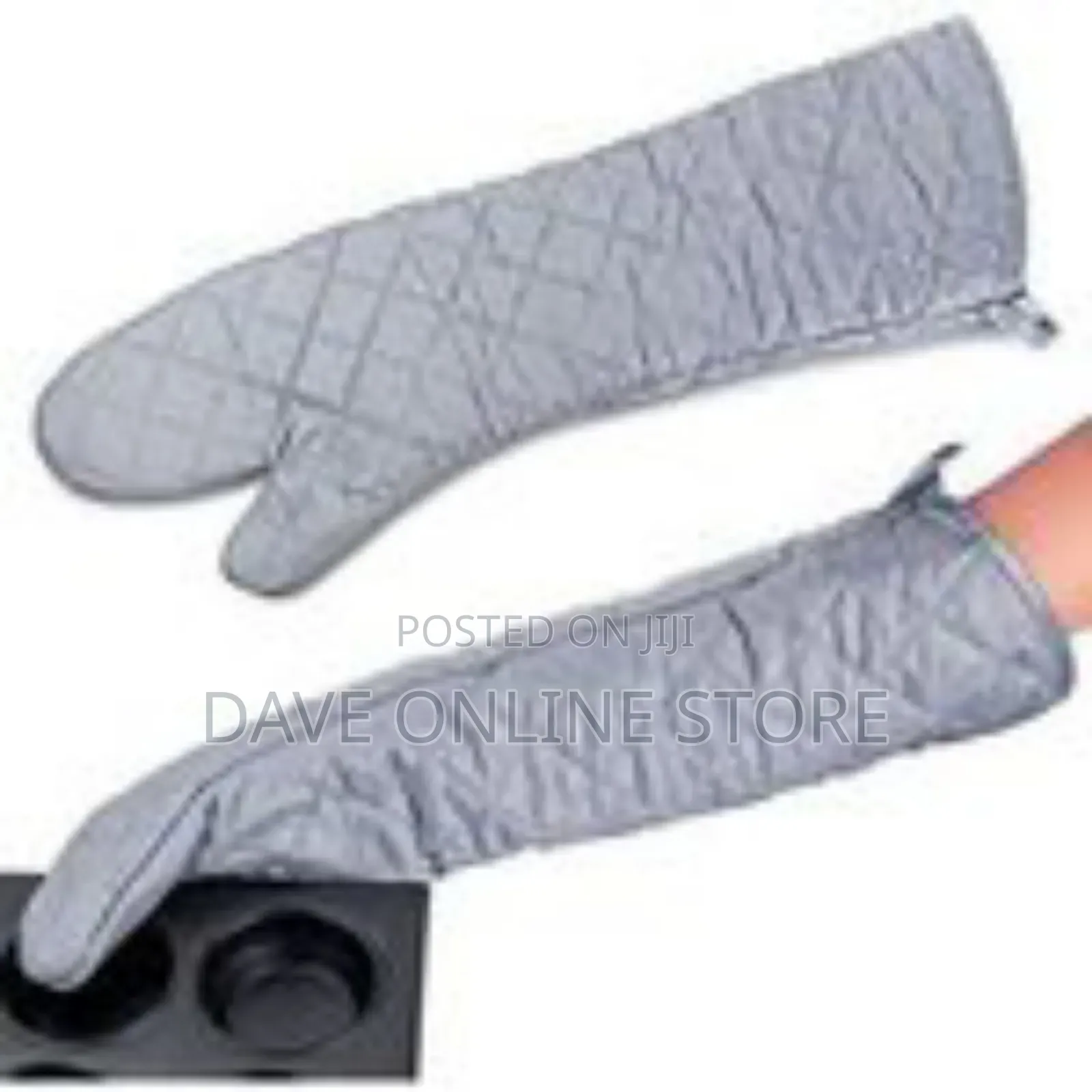 Pair of Extra-Long Quilted Oven Mitts