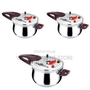 7 Litres Stainless Steel Pressure Cooker With Steamer - Silver