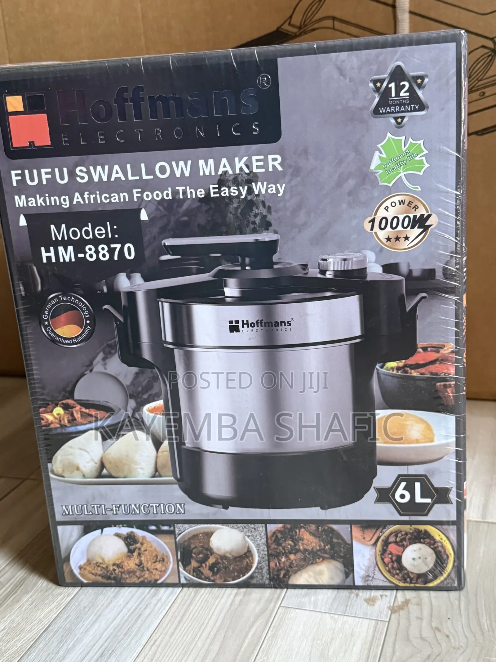 Hoffmans 6l Automatic Fufu, Ugali Pounded Yam Maker (1000w)
