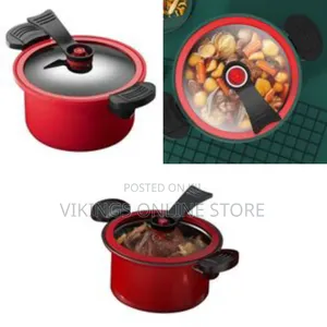 [ 3.5l ] 22cm Totipotent Pot Micro Pressure Cooker Saucepan Dish- Red
