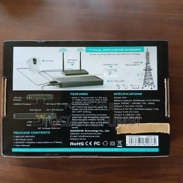 Marsriva Smart Mini Dc Ups Kp2 10000mah