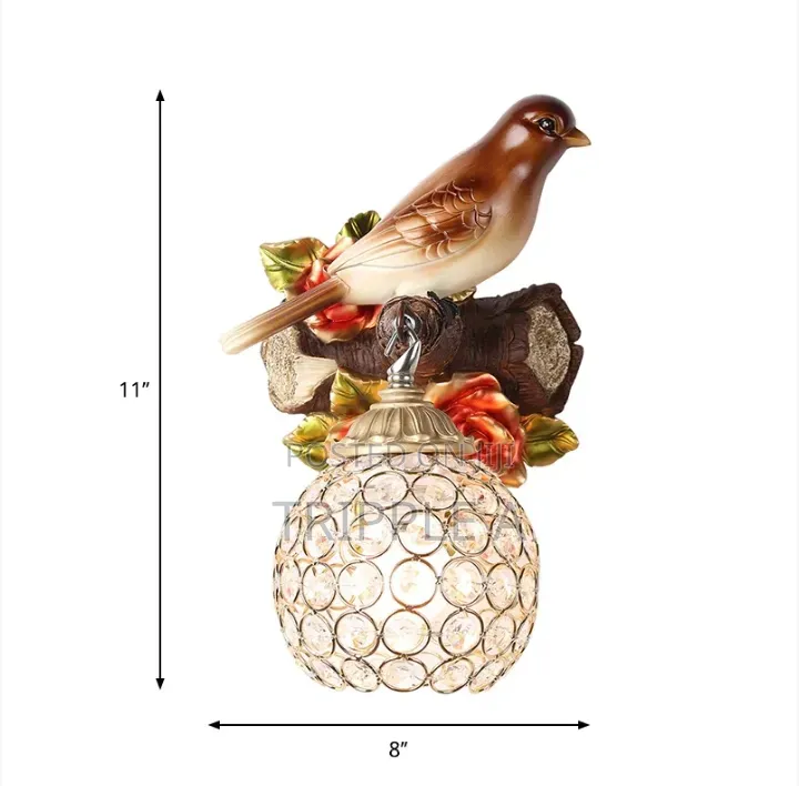 Clear Crystal Bubble Bird Designed Wall Mounted Light