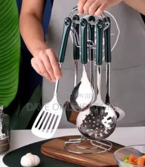 Premium Stainless Steel Kitchen Utensil Set With Stand