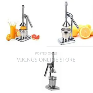 Stainless Steel Manual Lever Fruit Press Orange Citrus Juicer -silver
