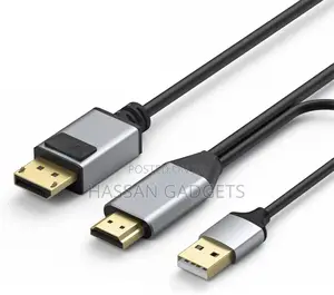 Hdmi to Displayport Cable With Usb Power 30hrz Hdmi to Dp Converter