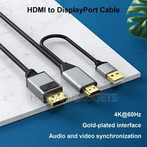 Hdmi to Displayport Cable With Usb Power 30hrz Hdmi to Dp Converter