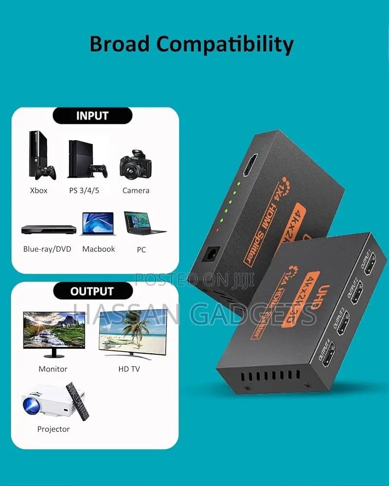Hdmi Splitter 1 in 4 Out, Splitter
