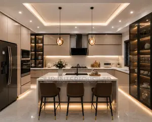 Luxury Modern Kitchen Island Ambient Cabinet Lighting Solutions
