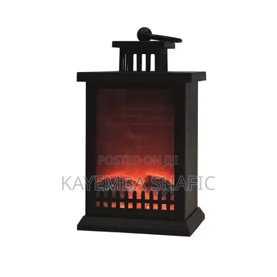 Led Fireplace Lantern - Realistic Flame Effect Decor