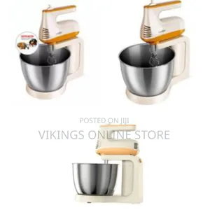 Sonifer Hand Stand Mixer 3l Stainless Bowl With 5 Speeds Egg Beater