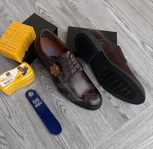 Black Leather Derby Shoes