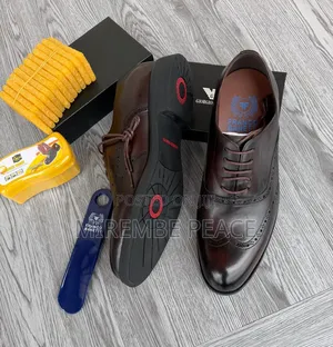 Black Leather Derby Shoes